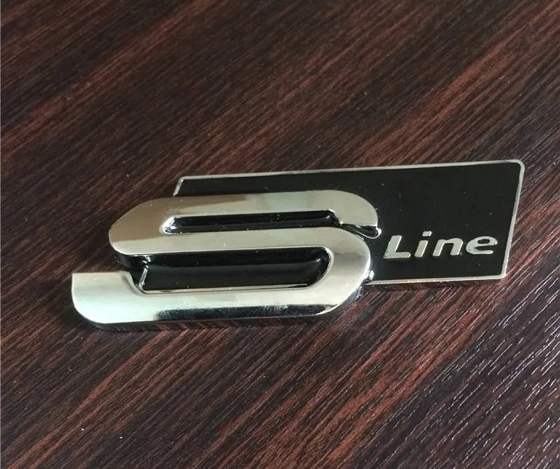 3D Metal S Line Sline Car Sticker Emblem Badge Case för A1 A3 A4 B6 B8 B5 B7 A5 A6 C5 Accessories Car Styling9644090