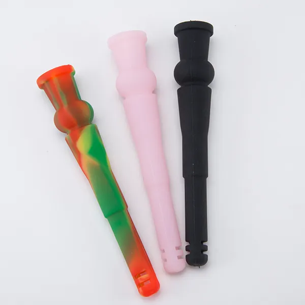 Retail Silicone Down Tubes Röker tillbehör med 135 mm längd silikondownstem för att röka bong glas vattenrör vid herr dabs