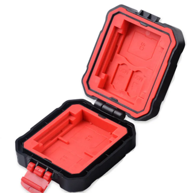 Черный / красный Anti-Shock Drop водонепроницаемый IP67 карты памяти чехол для хранения защитная коробка держатель для CF SD MSD XQD TF SD