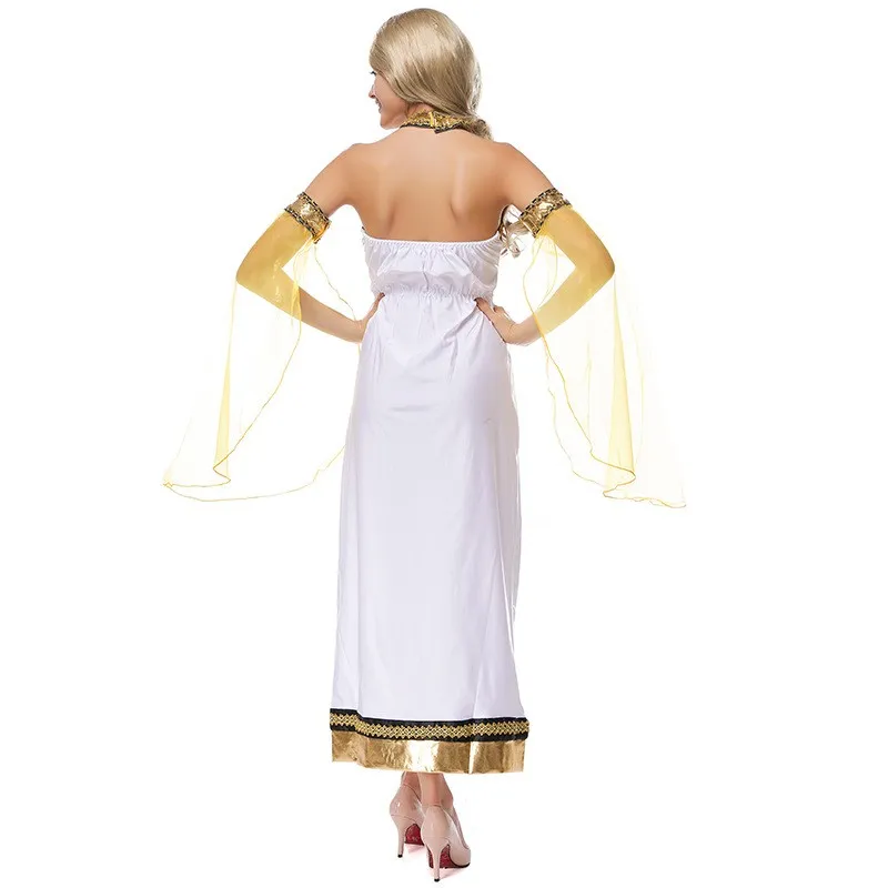 Sexy Oude Egypte Queen Princess Costume Classic Halloween Party Cosplay Kostuum Maskerade Griekenland Goddess Stage Outfits