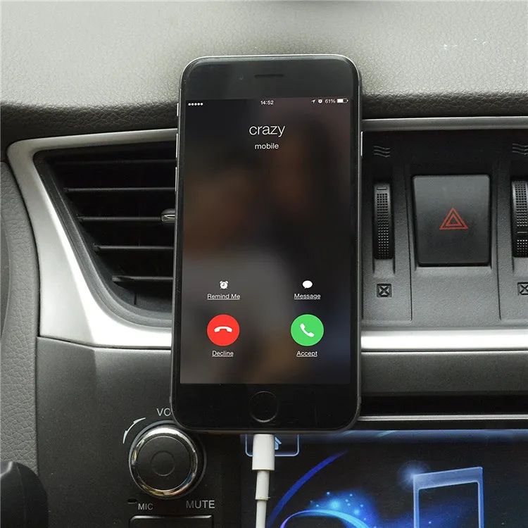 スマートフォンのための車のマウントホルダークリップiPhone 6 7 Plusのためのアルミフレームの電話ホルダーのための車のマウントホルダークリップ