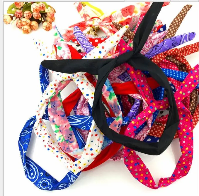 Новая девушка ребенок тюрбан Twist оголовье Head Wrap Twisted узел Мягкая леди Hairband шеврон ободки золотая волна точка Headwrap