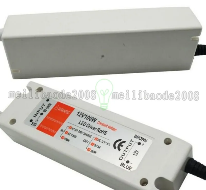 Fuente de alimentación LED 12V 100W Controlador LED Adaptador de corriente Conmutación 220V a DC 12V Transformadores de iluminación para luces de tira led MYY