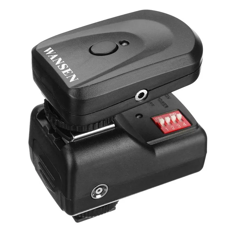 PT16GY 16 -kanaler Radio Wireless Remote Speed ​​Lite Flash Trigger Sändare 2 Mottagare för Olympus för Canon FO7431388