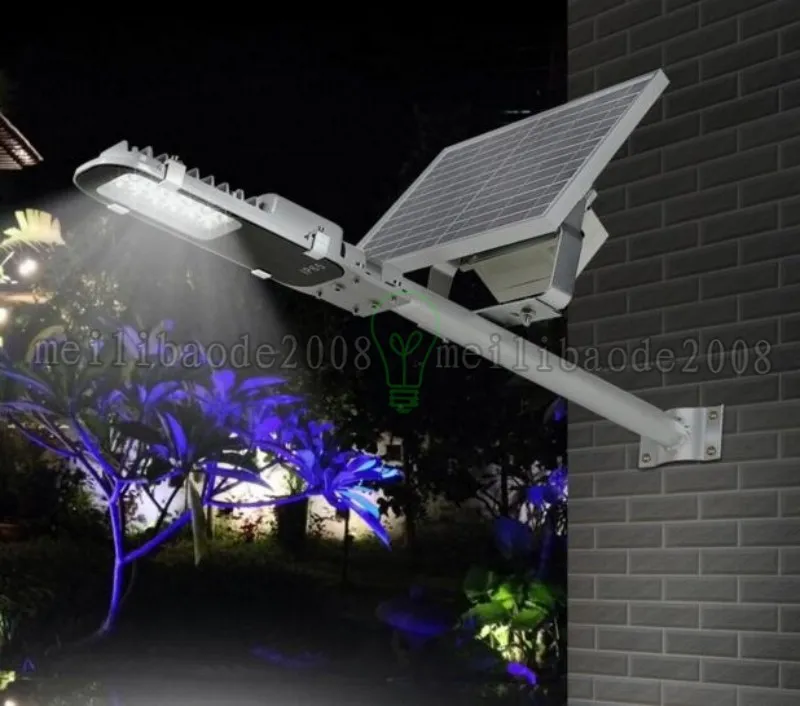 Högkvalitativ Vattentät IP65 12W LED Solar Light Street Lampa 12led Solar Street Lights för Backyard Garden Park Road Outdoor Lighting Myy