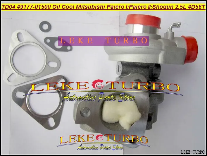 TD04 49177-01500 Oil Cooled Turbo For Mitsubishi Pajero I 1986-90 Pajero II 1990-91 Shogun 1984-91 2.5L TD 4D56 4D56T Turbocharger (2)