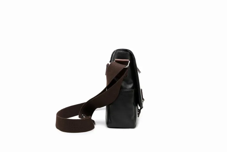 NOWOŚĆ Casual Casual Male Classic skórzana torba na ramię Cross Cross Body Laptop Projektanta pocztowa torba pocztowa z płótnem 4645462