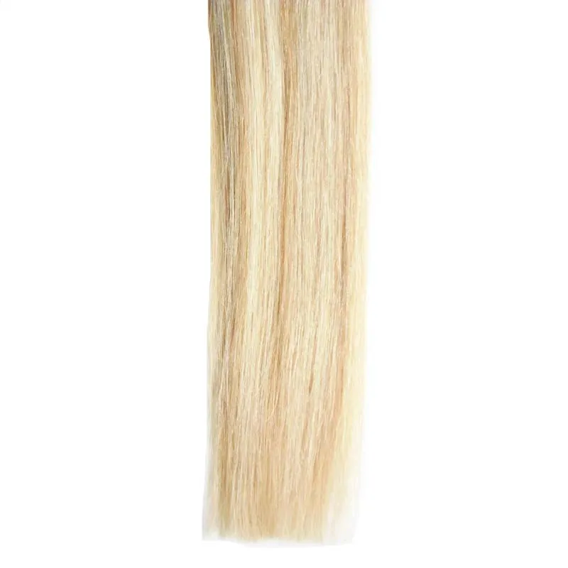 Fita em extensões de cabelo humano p27 / 613 piano cor loira cabelo brasileiro cabelo pele de trama de pele extensões 100g fita dupla desenhada em