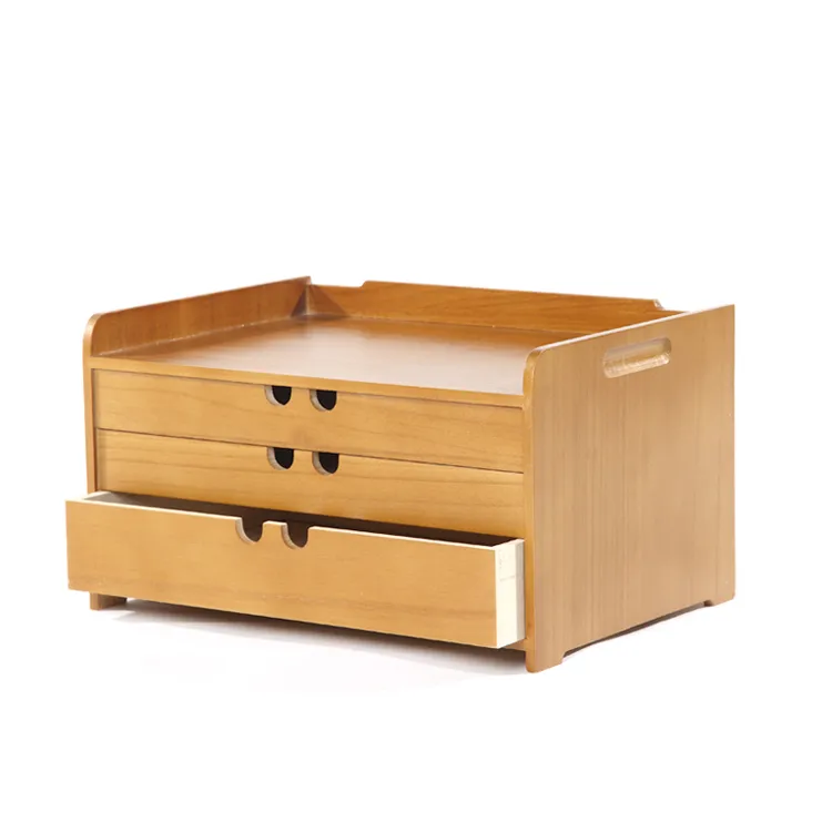 أداة خزانة الأدوات A4 DESK WOODEN DESTORGER DEBRIS COSMETAL STORAGE BOX BIN JOLLEDRY OFFICE HOME Home Home Home