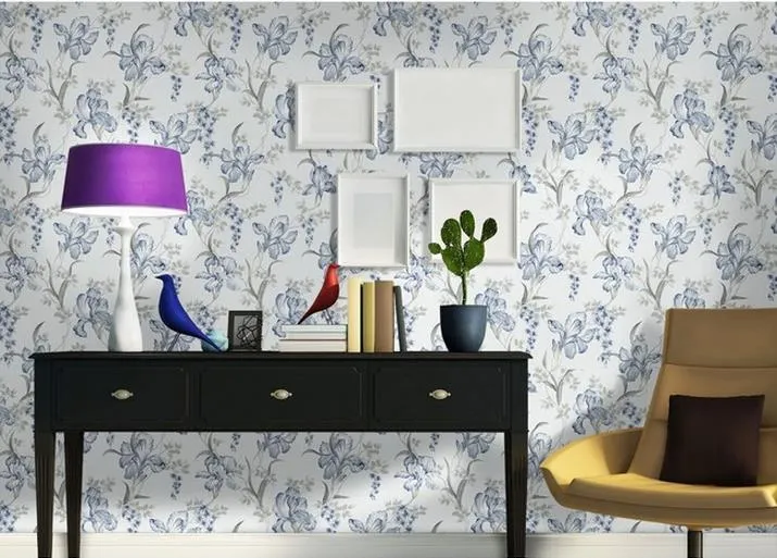 Haute Qualité Personnaliser taille mode bleu fleurs d'orchidées sans couture couture murale 3d papier peint 3d papiers peints pour toile de fond de télévision