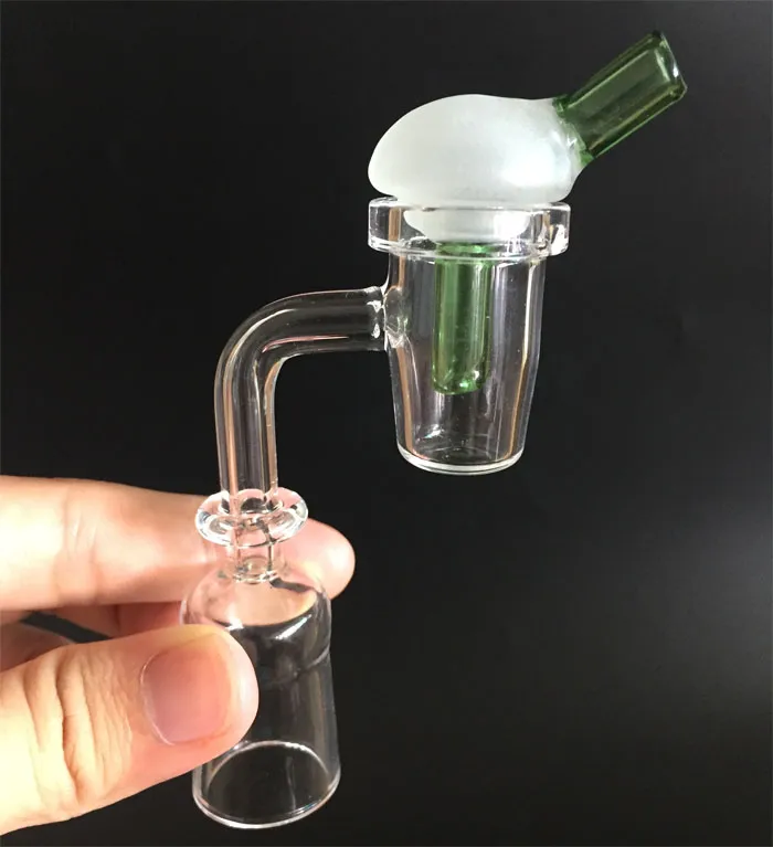 DHL Quartz Nail with Carb Cap 2IN1 Quartz Banger Nail 10mm/14mm/18mm female male bowl joint real 100% quartz