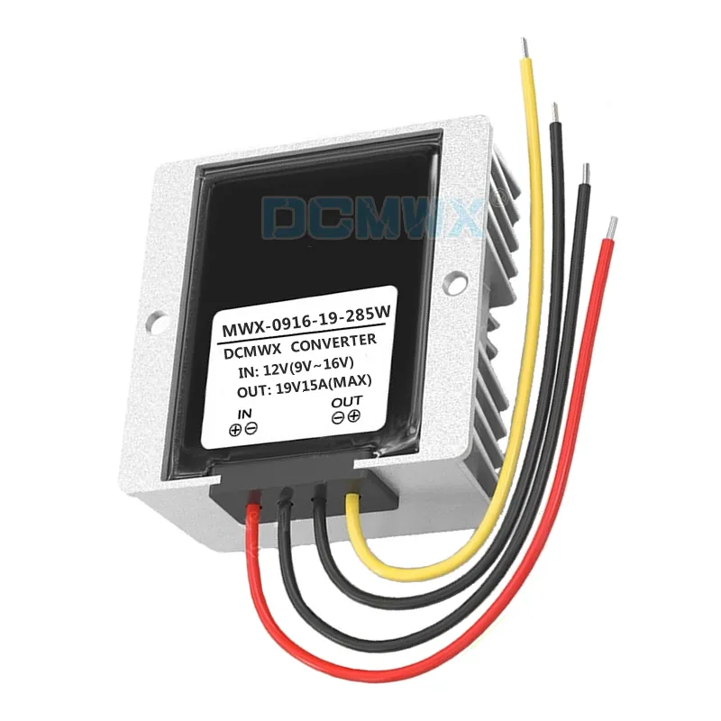 DCMWX® Boost spänningsomvandlare 12V Höj till 19V steg upp bilkraftomvandlare, ingång DC9V-16V, utgång 19V 3A5A8A10A11A12A13A14A15A Vattentät