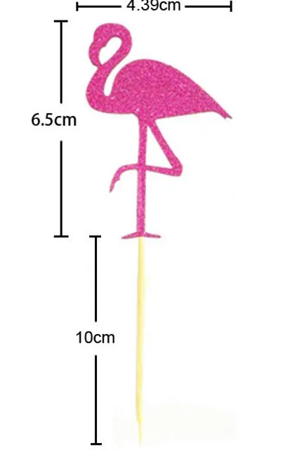 Flamingo Ananas Kokospalm Cake Toppers BBQ Hawaiian Tropical Summer Party Voedsel Cocktail Bruiloft Cupcake Toppers Sticks Decoratie