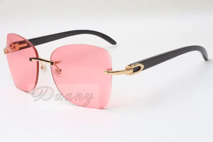 Tillverkare som säljer beskärning Personliga solglasögon 8100905 Högkvalitativa Fashion Solglasögon Black Buffalo Horn Glassar Storlek 58-2399