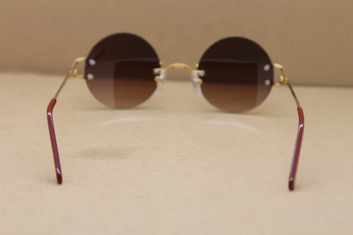Säljer manliga och kvinnliga UV400 skydd metall runda solglasögon 2804392 båge Hög kvalitet mode vintage dam glasögon 18k guld C dekoration unisex
