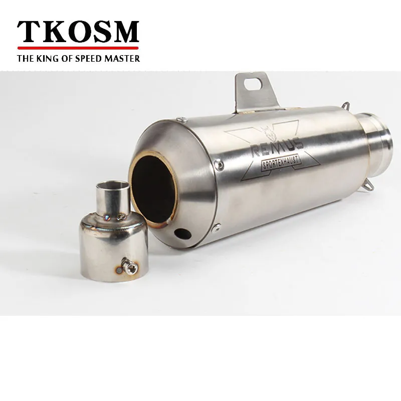 TKOSM 51 mm Universal Motorcycle Modified Muffler Pipe With DB Killer Laser For X - REMUS Sport Exhaust for Honda NC700 Antiqued Vintage