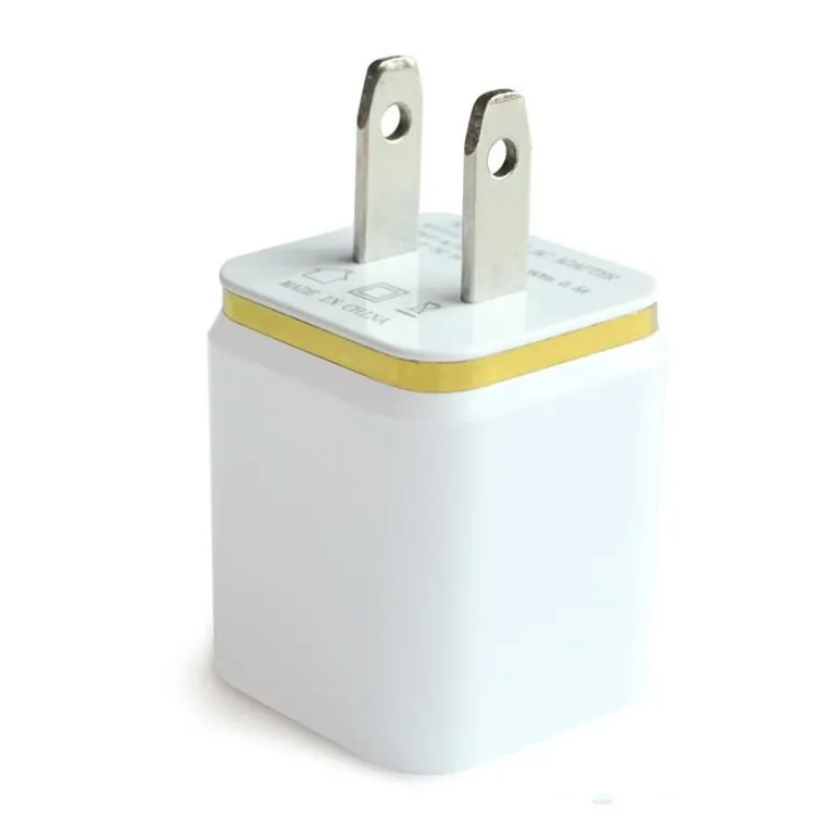 Caricabatteria da casa in metallo US EU Plug Dual USB 2.1A Adattatore di alimentazione CA Caricatore da muro Spina 2 porte Samsung Galaxy S6 Tablet LG iPad iPhone 7