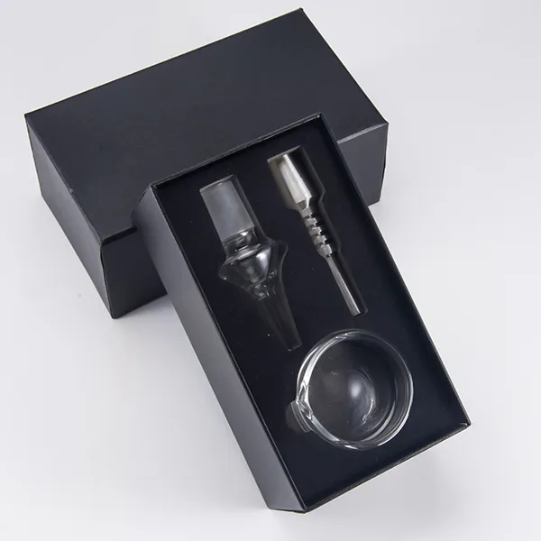 Nectar Collect Embouts de pipe en verre Accessoires pour fumeurs avec embout en titane/acier inoxydable et embout en quartz ou en verre 14mm 19mm Bangs purs