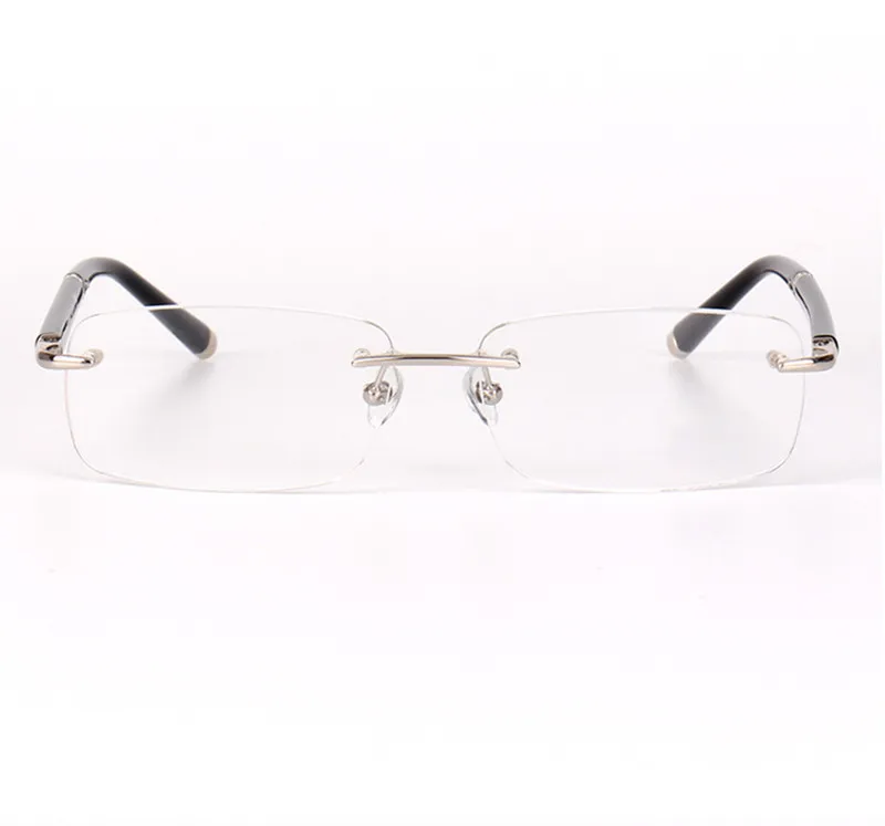 Klassieke MB374 Zakelijke randloze mannen vierkante bril frame 57-16-140 voor recept eyewear full-set case Oome Factory Outlet