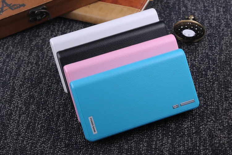 Whole and retail wallet power bank 20000 mah phone camera PSP tablet charger 18650 battery backup LED flashlight9728586