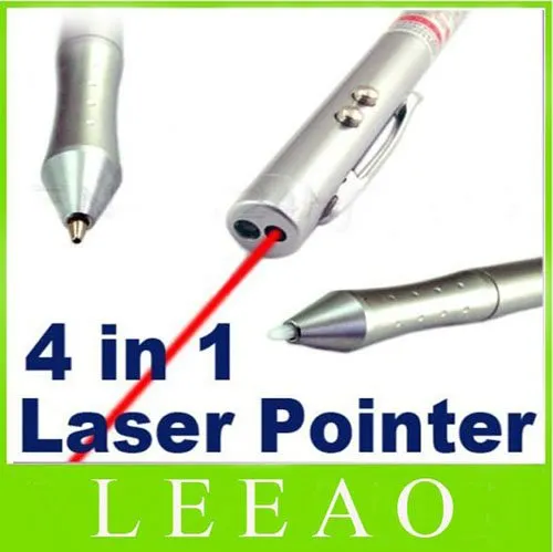 lot 4 In1 Presentatie Laser Pointer Ball Pen PDA Stylus Pen Led Light Laser Pen 00012504369