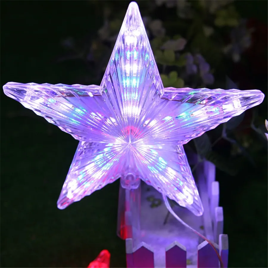 Modes Flash RGB 20cm Big Star Light Vattentät Fairy LED-strängljus AC110V-220V för julfest bröllopsdekoration