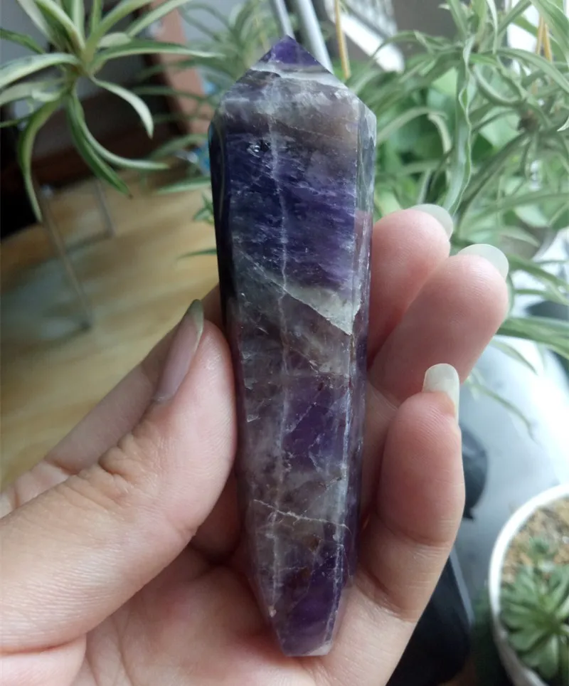 1st gratis frakt! Natural Dream Amethyst Crystal Smoking Pipe Amethyst Crystal Quartz Cigaretthållare som gåva