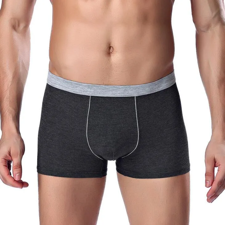 Najnowszy arrival Solid Color Gray Angle Kątowe Pants Modal Oddychająca Bielizna męska Modele eksplozji MU015 dla mężczyzn
