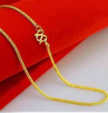 Autentica collana in oro giallo 14 carati / Migliore collana a catena a maglie di grano / 9-10 g