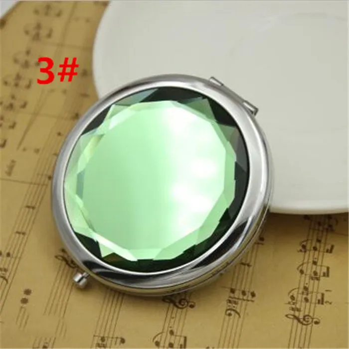 Cosmetic Compact Mirrors Crystal Magnifying Multi Color Make Up Makeup Tools Mirror Wedding Favor Gift X038