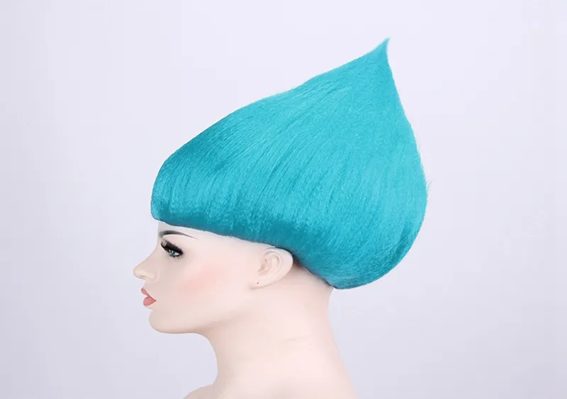 Blaue Troll-Perücke Für Karneval – Aus Polyester/Polychlorid, Einheitsgröße