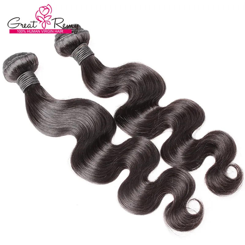 3 stks / partij 8-34 inch Menselijk haar Weave Dyable Natuurlijke Kleur Golvend Indiaas Haar Body Wave Hair Weeft Greatremy Hairextensions