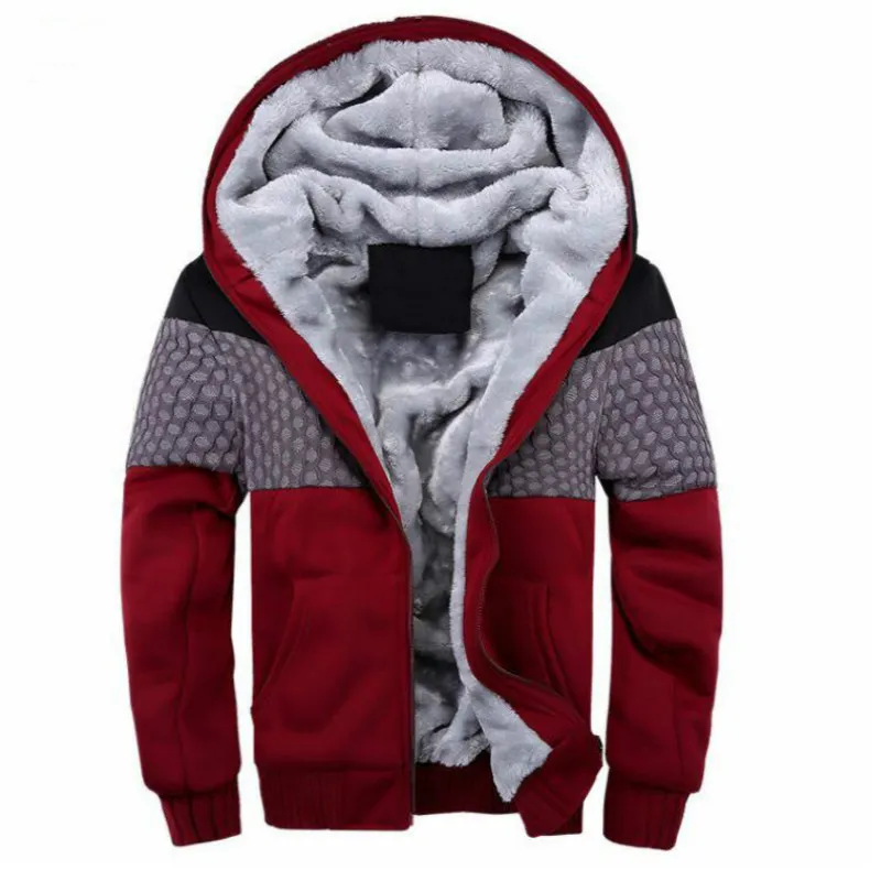 European Fashion Bomber Mens Vintage Thickening Fleece Jacket