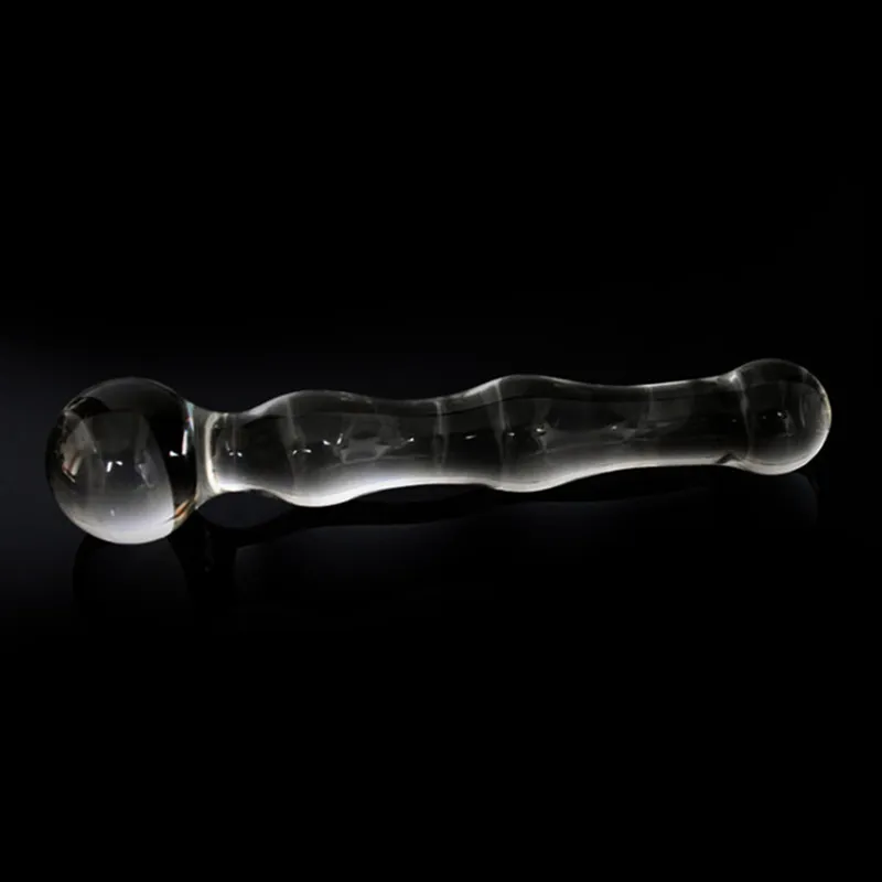 165x33mm Pyrex Kristal Dildo Cam Seks Oyuncakları Kadınlar İçin Yetişkin Penis Anal Plug2234564