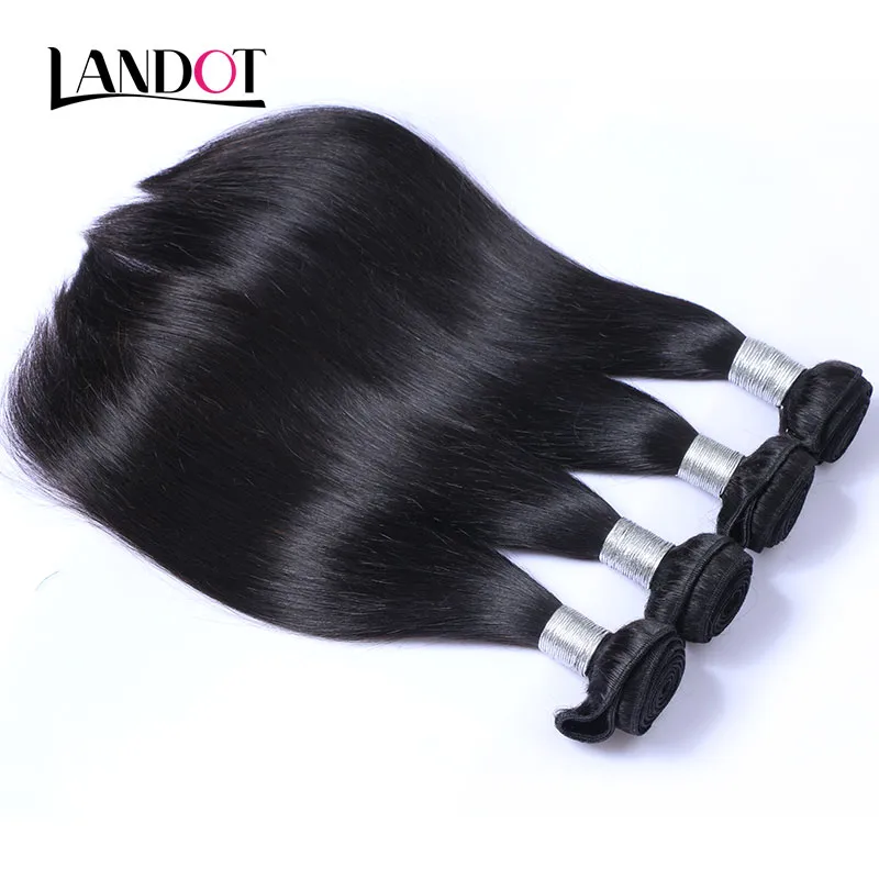 8A Peruvian Indian Malaysian Brazilian Straight Virgin Human Hair Weaves 3/4/5 Bundles Mink Remy Hair Extensions Natural Black Color Dyeable