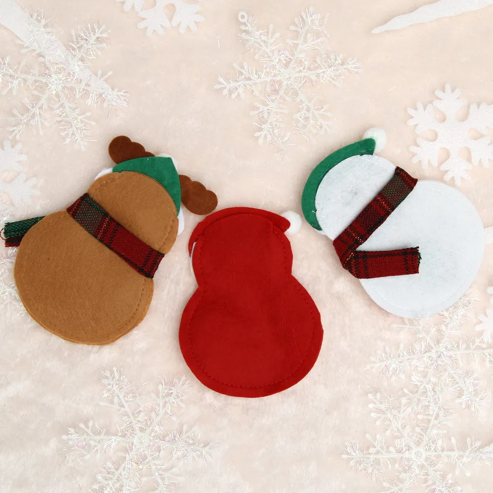 Bolsas de almacenamiento de Navidad Mesa de comedor Cuchillo Tenedor Titular navidad Papá Noel Decoración de Navidad Suministros para fiestas Envío GRATIS