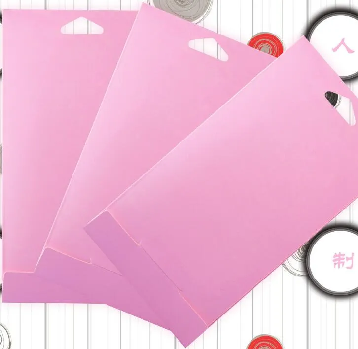 200 stks Groothandel Simple Pink Color Paper Packaging Box voor iPhone 7 7Plus voor Google Pixel Mobiele telefoon Case Packaging with Inner Lade