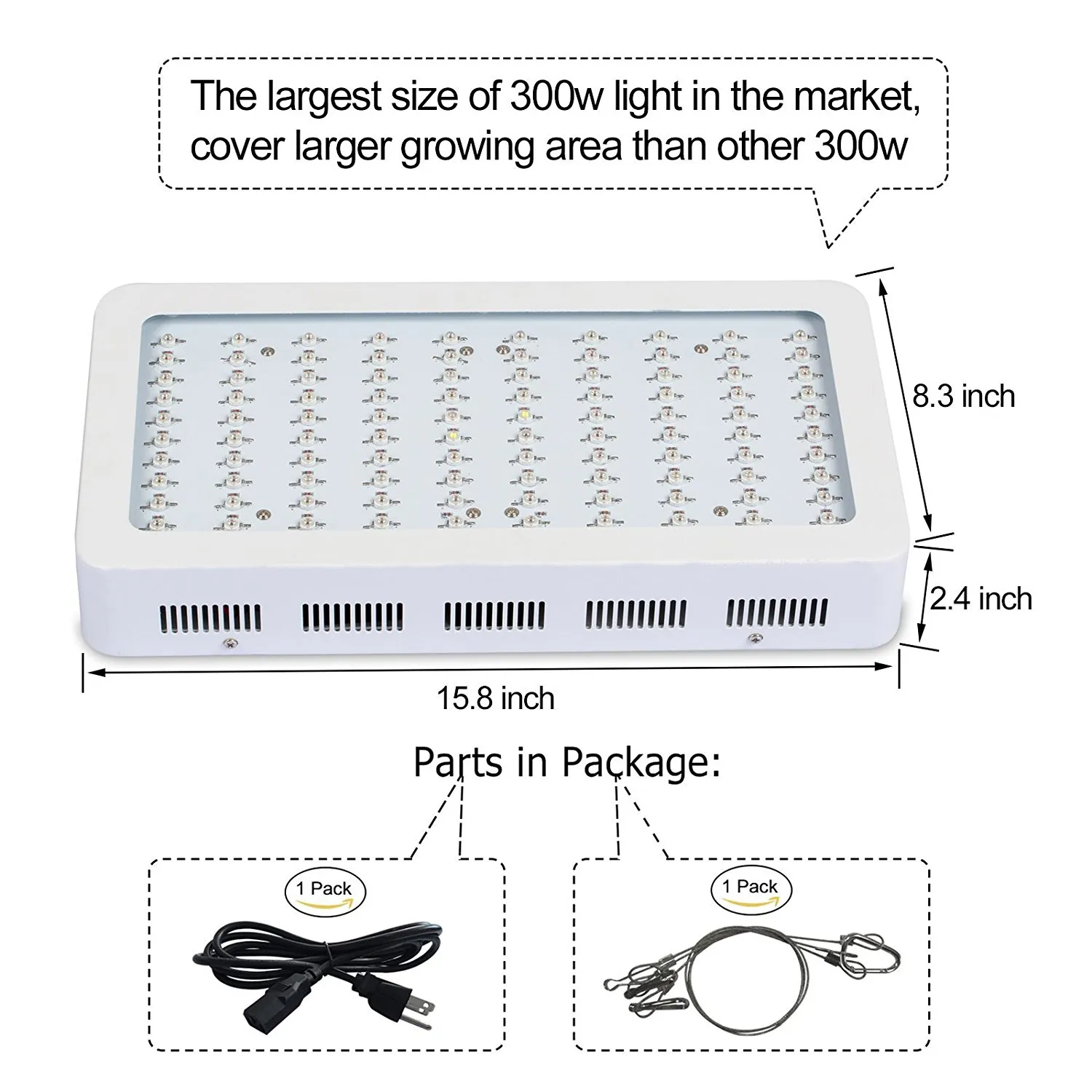 LED växer ljus 300W 600W fullt spektrum för hydroponic inomhus växthus växtblommande julljus