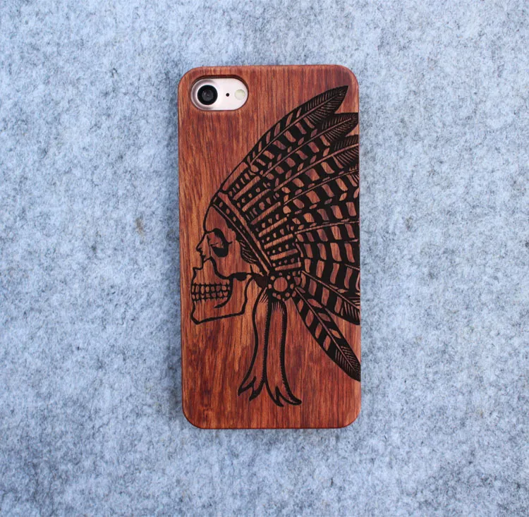 Custom Wood Phone Cases Houten Case voor iPhone 5 6 6 S Plus 7 Cover Houten Case voor Samsung Galaxy S5 S6 S7 EDGE