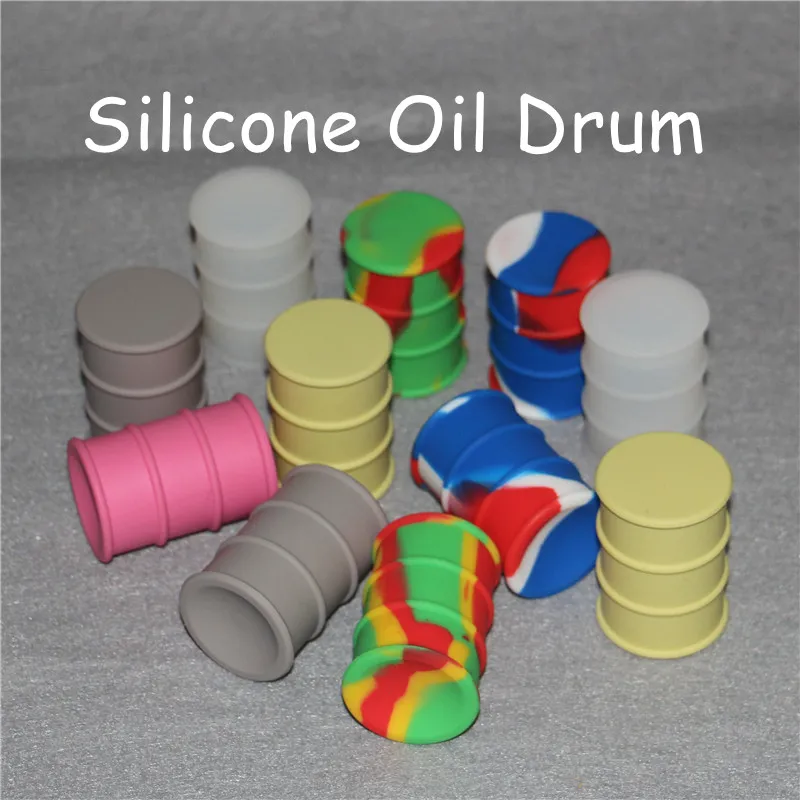 26ml 40 * 55mm Silicon DAB Oil bębny Oil Bębny Platinum Platinum Cutred Container Non-Stick Silikonowe słoiki Drum Damber Oil Uchwyt