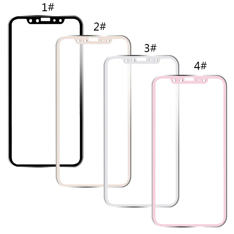 Temperato Screen Protector Full Cover di vetro ultra-sottile 3D curvo bordo di titanio della lega di disegno Iphone XS Max XR 8 con il pacchetto