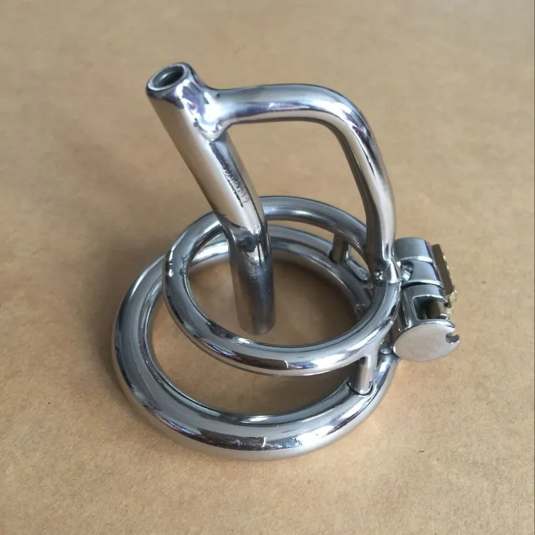 Magic Lock Nowe urządzenia czystości z dźwiękami Uretral 35mm Długość klatki ze stali nierdzewnej Mała Chastity Penis Cock Klatki CB 1.4 "