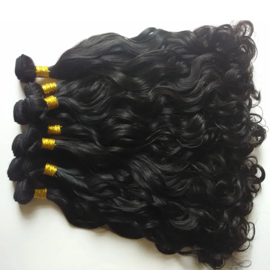 Brasilianska Virgin Hair Weaves Obehandlat Natural Wave 8-28Inch billigt Fabrikspris Ovokat Indiska Human Hair Extensions