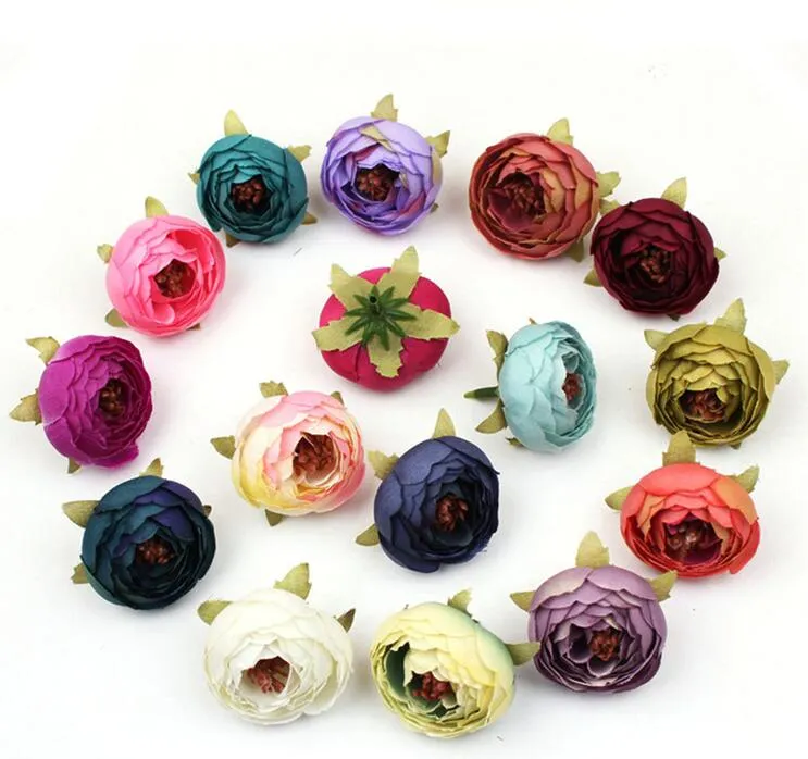 Silk Flower Artificial Flower Head Artificial Flower Wedding Decoration Wreaths Wedding Car Decoration Spring Decoration G1069