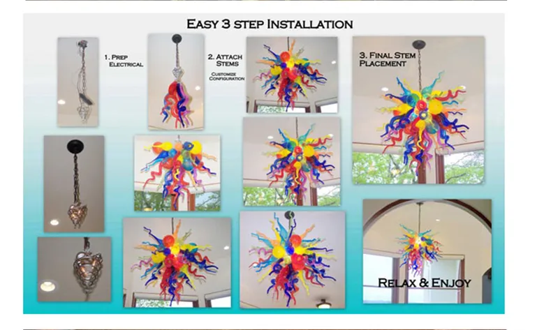 Lampsl Mlecznobiały Unikalny Design Art Lampa Sypialnia Ręcznie Dmuchane Żyrandol Led Murnao Szklane Żyrandole