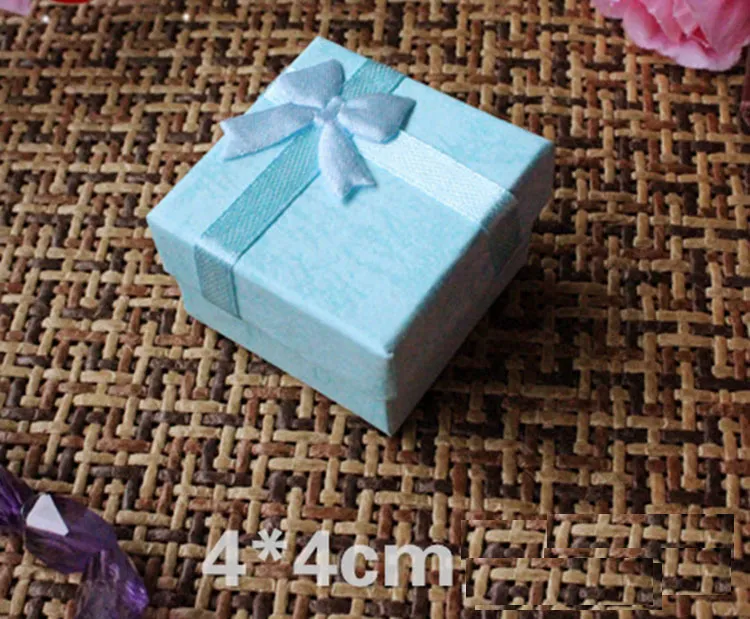 Smycken Förpackning Box Presentkartonger Ringpärlor Storlek 4x4x3 cm Mulit Färger