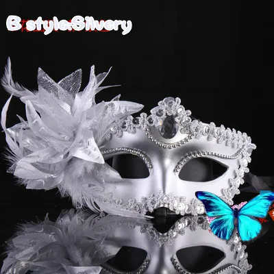 35G halloween/party/show/dance party full face Lace Feather flower Mask Eye Masks Festive & Party Supplies