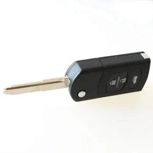 Car 3 أزرار Flip قابلة للطي قذيفة مفتاح FOB لـ Mazda M6 استبدال مفتاح فارغ Case279i8835034