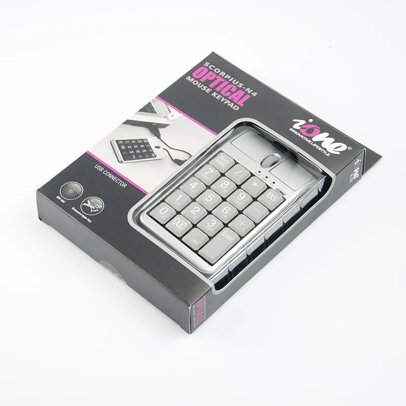 iOne Keyboard Mouse Combos 19 Pavé numérique avec molette de défilement pour une saisie rapide des données Clavier USB mause Sans fil 2.4G et Bluetooth double mode