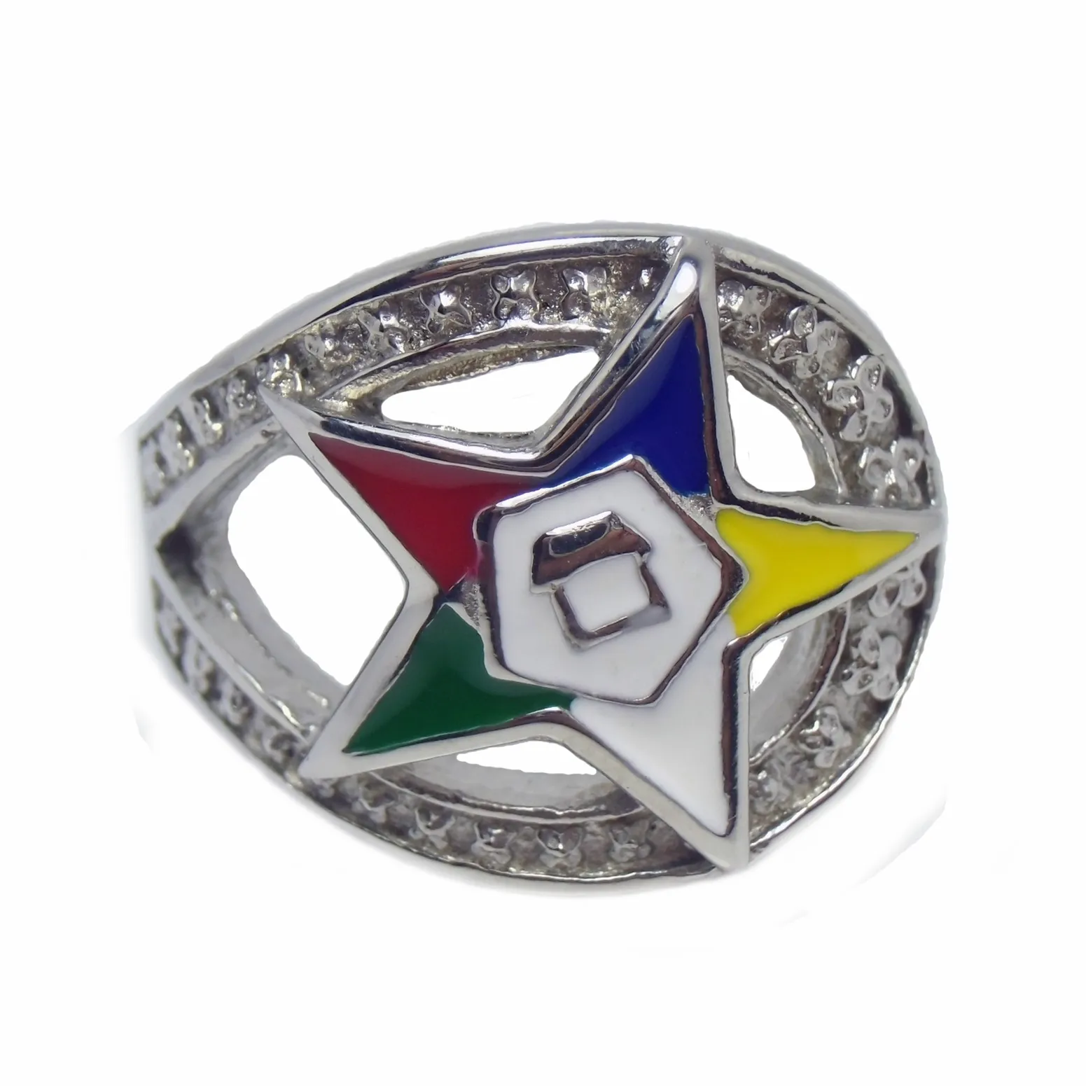 Stainless steel Women's Masonic Freemason Rings Jewellery Men Unique Design High Quality Nevery Fade Jewelry OES Eastern Star Signet Ring Jewel Items